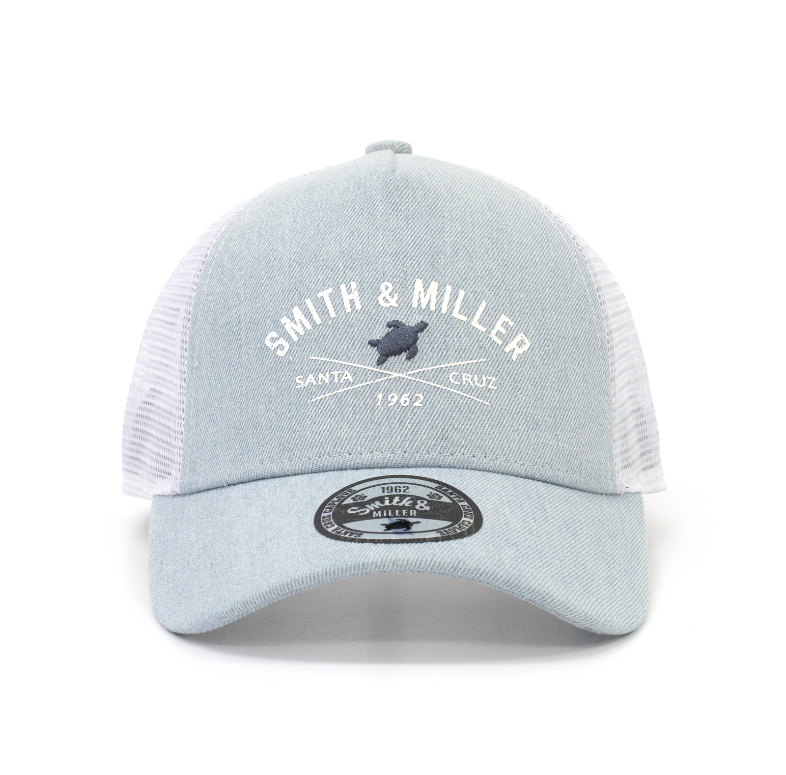 Smith & Miller Dawes Unisex  Trucker Cap, light denim - white